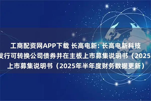 工商配资网APP下载 长高电新: 长高电新科技股份公司向不特定对象发行可转换公司债券并在主板上市募集说明书（2025年半年度财务数据更新）
