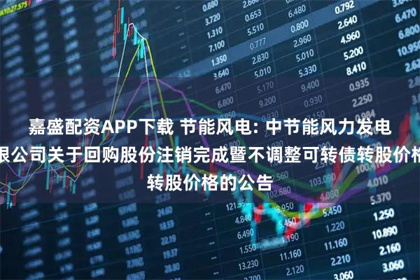 嘉盛配资APP下载 节能风电: 中节能风力发电股份有限公司关于回购股份注销完成暨不调整可转债转股价格的公告